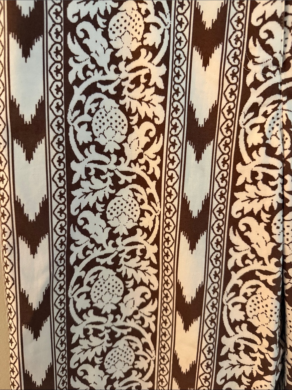 Julia Amory Babe Pant Island Ikat Printed Wide-Leg Pants - Brown & Cream Small - Picture 6 of 12